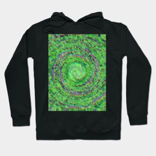 Diamond Swirl of Summer Green Leafs Hoodie